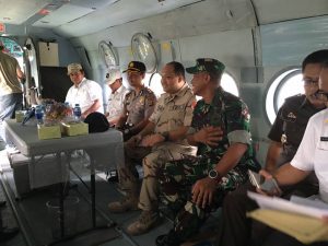 Bupati Bersama FKPD Banyuasin Pantau Hot Spot Dari Udara