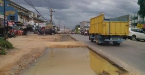 Habis Dana, Proyek Pelebaran Jalintimsum di Talang Kelapa Mandek