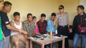 Polsek Pemulutan Tangkap 5 Pelaku Narkoba