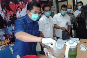 Sebanyak 1448,5 gr Sabu, dan 911 Butir Inex di Blender Polda Sumsel