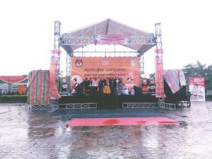 Launching Pelaksanaan Pilkada Banyuasin 2018 Di Sertai Hujan Deras