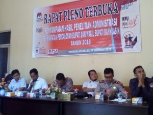 Pleno KPUD Banyuasin, 5 Paslon Lolos Tes Kesehatan