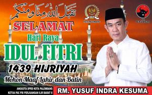 Begini RM.Yusuf Indra Kesuma Maknai Idul Fitri Di Tahun 1439 H.