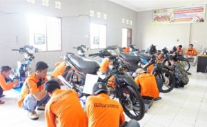 Warga Binaan Lapas Banyuasin Diberi Pelatihan Bengkel Motor
