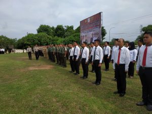 Amankan Pileg dan Pilpres, Polres Banyuasin apel tiga pilar