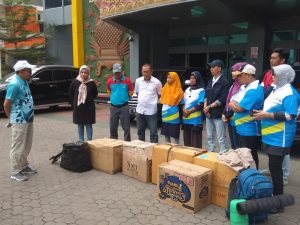 PLN UI WS2JB Bantu Selimut dan Sembako Pada Korban Tsunami Lampung
