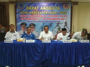 Bupati Lahat Hadiri Rapat Persiapan KONI Lahat Menuju Porprov Ke-XUI 2019