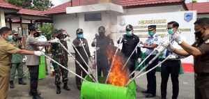 Kejari Lahat Musnahkan Barang Bukti yang Telah Inrakcht