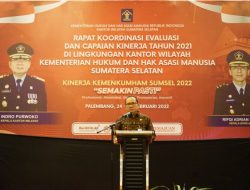 Evaluasi Kinerja 2021, Jajaran Kanwil Kemenkumham Sumsel Siap Tingkatkan Prestasi di 2022