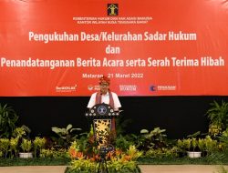 Yasonna Laoly: Kesadaran Hukum Desa sebagai Modal Dasar Nasional