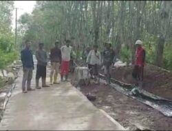 Warga Ucapkan Terima Kasih, Bupati Lahat Bangun Jalan Rabat Beton Desa Darma Raharja Unit II