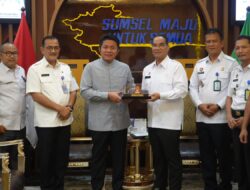 Wujud Sinergi, Kakanwil Kemenkumham Sumsel Ilham Djaya Audiensi Dengan Gubernur Sumsel