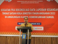 Kakanwil Kemenkumham Sumsel Dorong Satker Sumsel Sajikan Laporan Keuangan yang Akuntabel