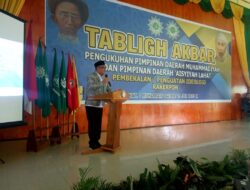 H.Cik Ujang.SH Hadiri Tablig Akbar pengukuhan pimpinan Daerah Muhamadiyah & Aisyiyah kabupaten Lahat