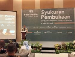 Bupati Lahat Hadiri Syukuran Grand Opening Hotel Santika Lahat