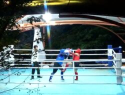 MASYARAKAT LAHAT ANTUSIAS SAKSIKAN CABOR MUAYTHAI DIAJANG PORPROV SUMSEL XIV 2023