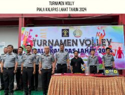 Bangkitkan Rasa Sportifitas WBP, Lapas Lahat Gelar Turnamen Volley Piala Kalapas Lahat Tahun 2024