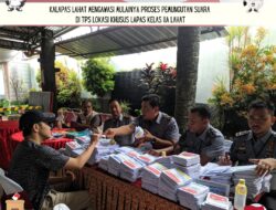 Kalapas Lahat Mengawasi Mulainya Proses Pemungutan Suara di TPS Lokasi Khusus Lapas Kelas IIA lahat