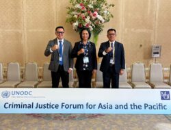 Mendunia, Syal Jumputan Hasil Karya WBP Jadi Cinderamata Pada Criminal Justice Forum di Tokyo