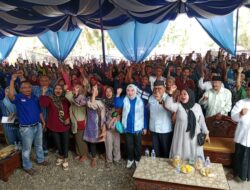 Ribuan Masyarakat SP Palangbaja Bersatu Siap Menangkan Paslon Berlian Dan HD-CU