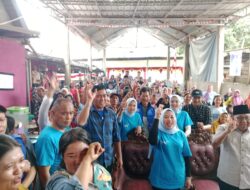 Sorak-Sorai Ibu-Ibu warga Desa Tanjung Aur kec Kikim Tengah Nyatakan Dukung Paslon Lidyawati-Haryanto Dan HD-CU