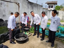 Dukung Ketahanan Pangan, Rutan Baturaja Panen Ikan Lele