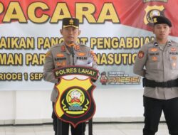 Polres Lahat Gelar Upacara Laporan Kenaikan Pangkat Pengabdian