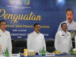 Penguatan Menteri Imigrasi dan Pemasyarakatan kepada Kepala UPT Imigrasi dan Pemasyarakatan Wilayah Sumatera Selatan di Rutan Kelas I Palembang
