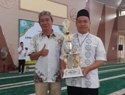 Wakili SMKN 1 Lahat Dedek Saputra  Raih Juara Ke 3 Lomba Adzan Tingkat Kabupaten Lahat Katagori SMA/SMK