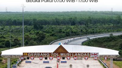 Ruas Tol Fungsional Palembang–Betung Segmen Kramasan – Pangkalan Balai Dibuka Terbatas