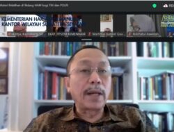 Kakanwil KemenHAM Sumsel Ikuti Rapat Penyamaan Persepsi Materi Pelatihan HAM bagi TNI dan Polri