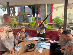 Propam Polda Sumsel Laksanakan Pemeriksaan Senjata Api Dinas di Polres Lahat