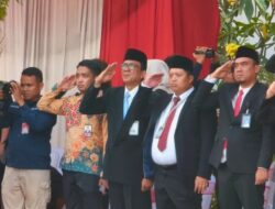 Kantor Wilayah Kementerian HAM Sumatera Selatan Hadiri Upacara Penurunan Bendera dalam Rangkaian Peringatan HUT RI ke-81